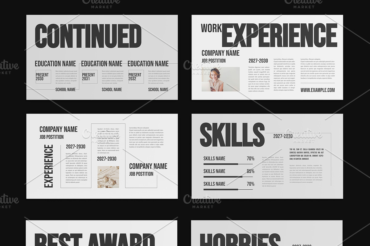 Resume Presentation Template, a Presentation Template by ClickPaint_Studio (Photo 2 of 5)