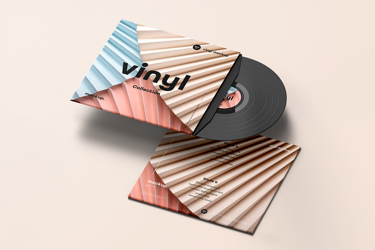 Vinyl Mock-up 5, a Merchandise Mockup by Yogurt86 (Photo 4 of 9)