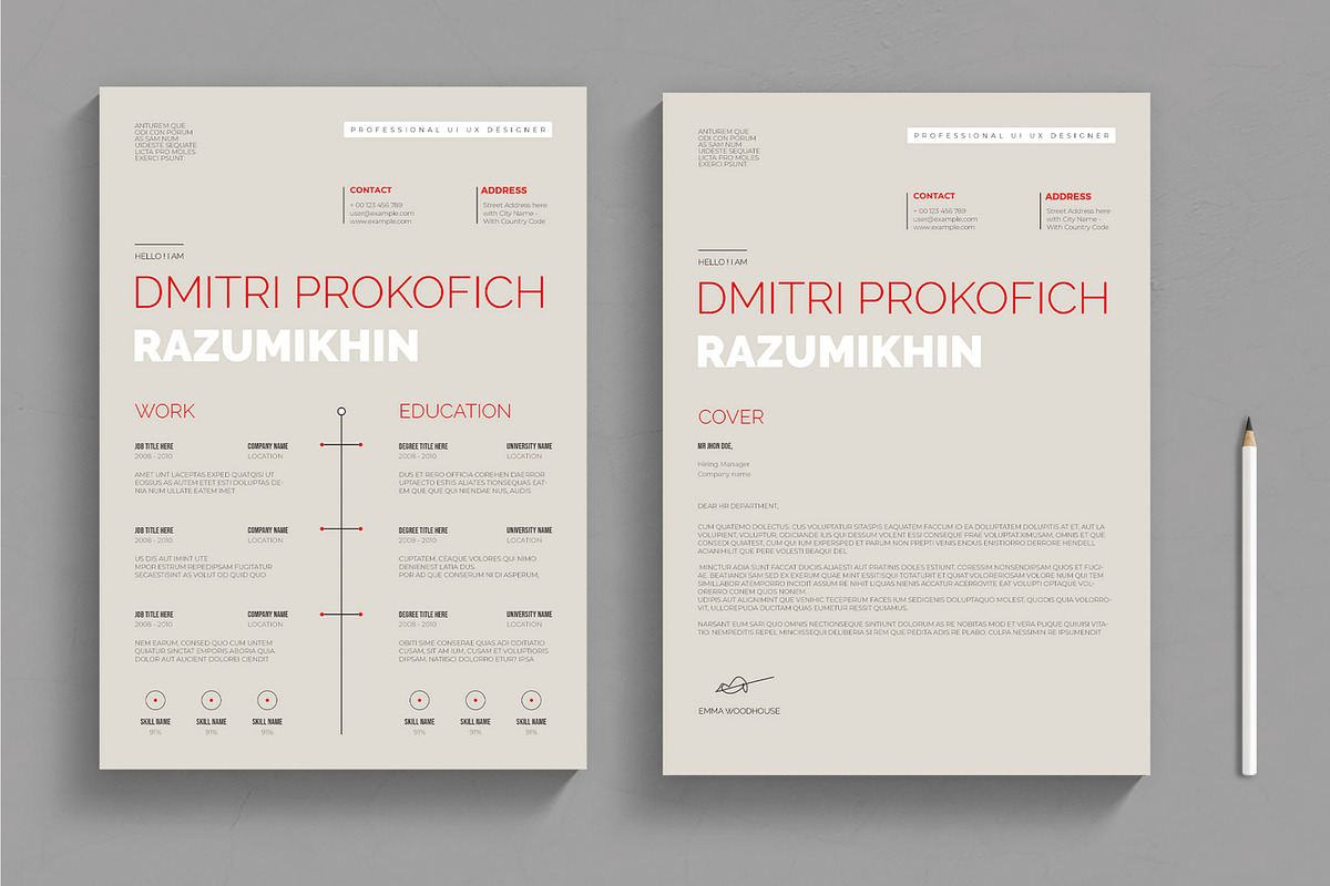 Clean and Minimalist Resume Template, a Resume Template by MightyDesign (Photo 1 of 8)