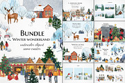 Watercolor winter wonderland bundle!, a Person Illustration by LyubovZaytseva (Thumbnail 1 of 26)