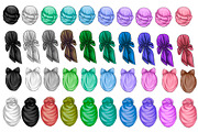 1300 hairstyles bundle, an Illustration by Elenbushe (Thumbnail 9 of 10)