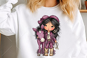 Whimsical Cowgirl Clipart Bundle, a Seasonal Illustration by Canvas Craft (Thumbnail 5 of 10)
