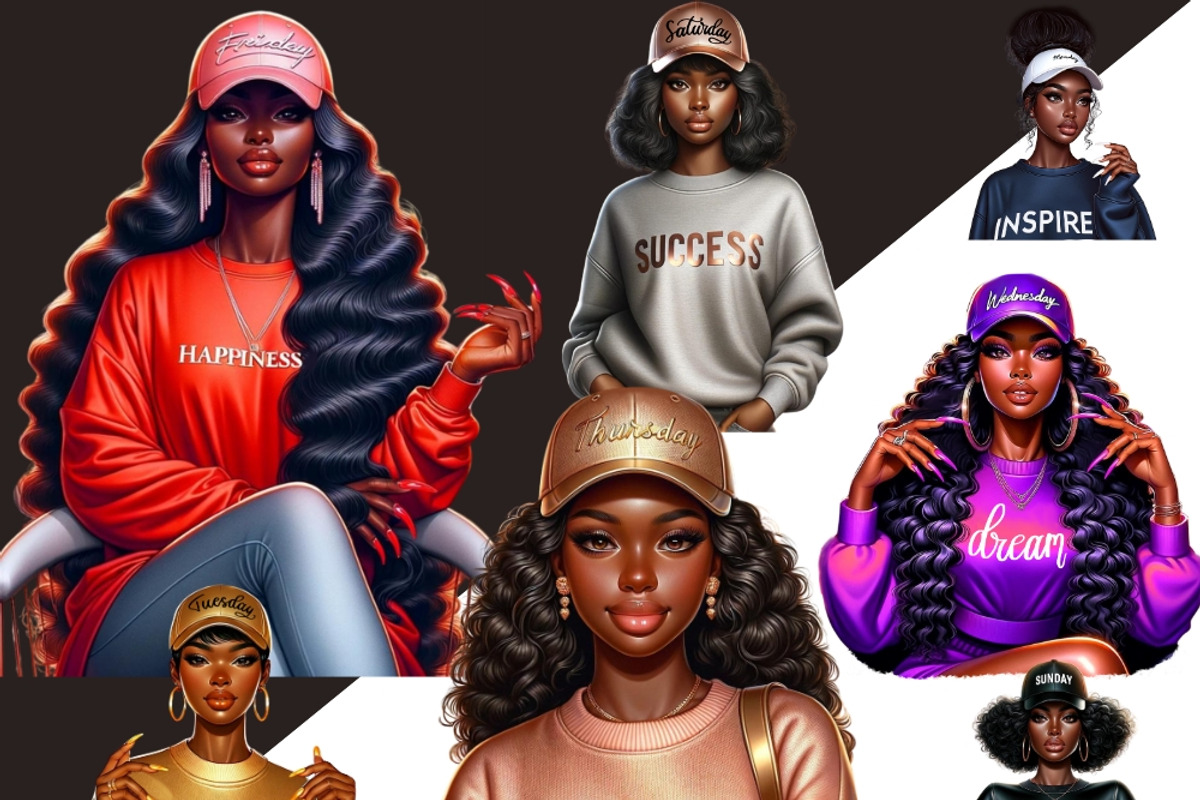 Weekly Motivation Black Girl PNG, a Person Illustration by Tanya Kart (Photo 3 of 8)