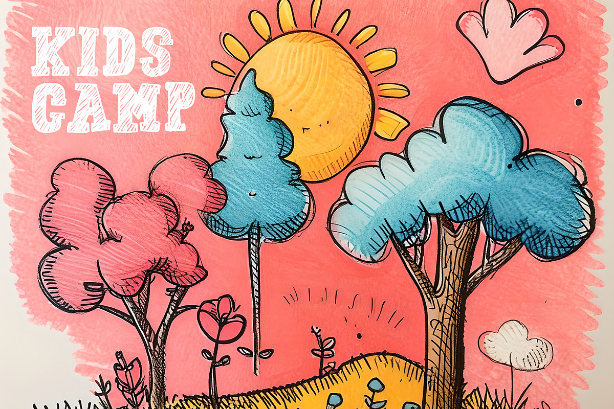 Kids Sketch Hand Font, a Script Font by OWPictures (Photo 3 of 8)