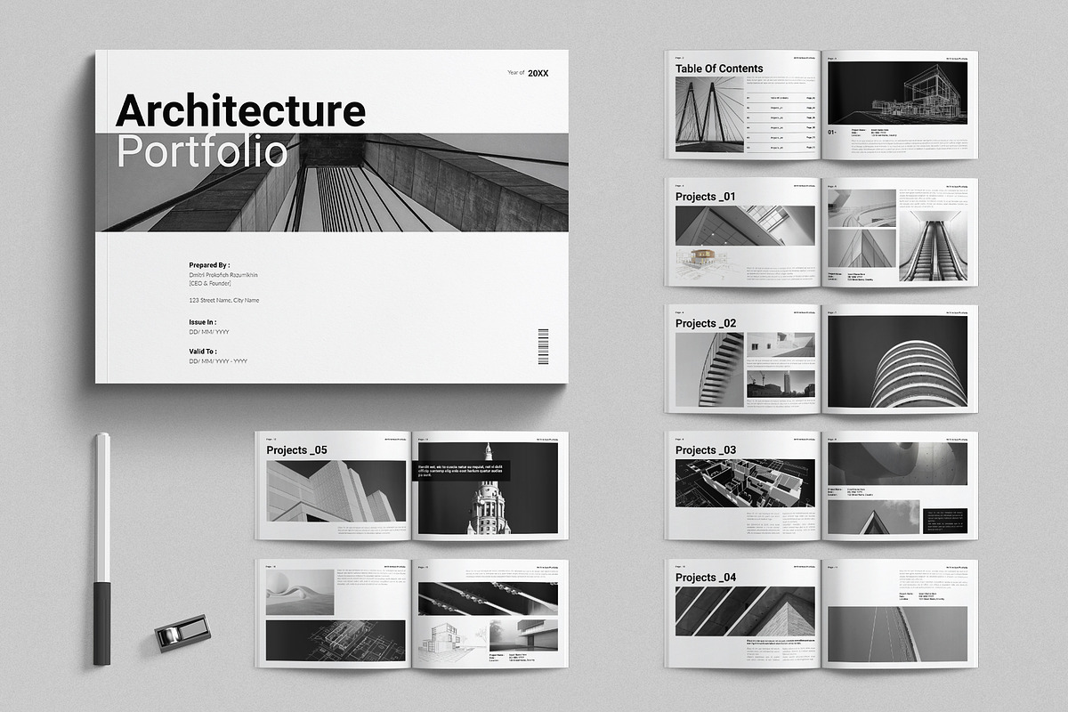 Architecture Portfolio Landscape, a Brochure Template by E-Type (Photo 1 of 8)