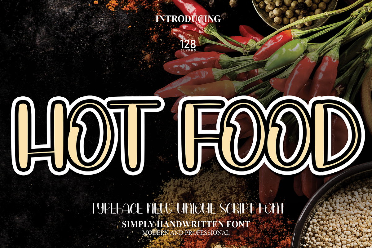 Hot Food | Script Font, a Script Font by Scratchones (Photo 1 of 7)