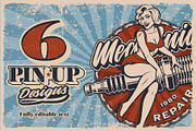 Pin Up Girls Bundle, an Illustration by Harry Kasyanov (Thumbnail 1 of 6)