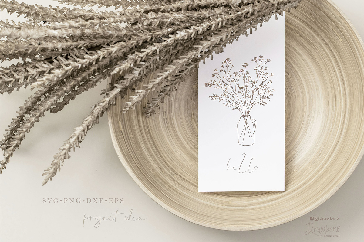 Floral Line Art illustration svg 150, an Illustration by Drawberx (Photo 10 of 13)