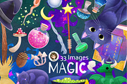 Toil and Trouble PNG Clipart Set, a Decorative Illustration by Art by Angele G (Thumbnail 1 of 5)
