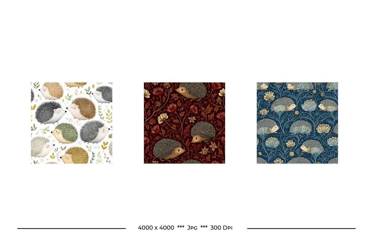 Hedgehog Retro Art Style Patterns, a Pattern Graphic by karenfoleyphoto (Photo 11 of 12)