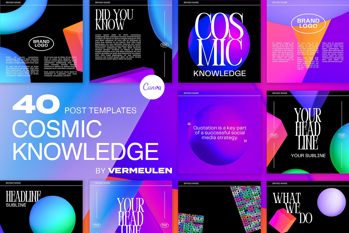 Instagram Social Media CANVA Cosmic, a Social Media Template by Vermeulen Design Studio (Photo 1 of 5)