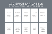 170 Spice Jar Labels Printable PDF, a Templates & Theme by OrganizationOasisRo (Thumbnail 1 of 10)