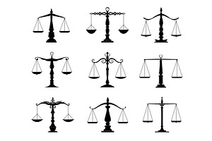 Justice, judicial law balance scales, an Illustration by Buch&Bee