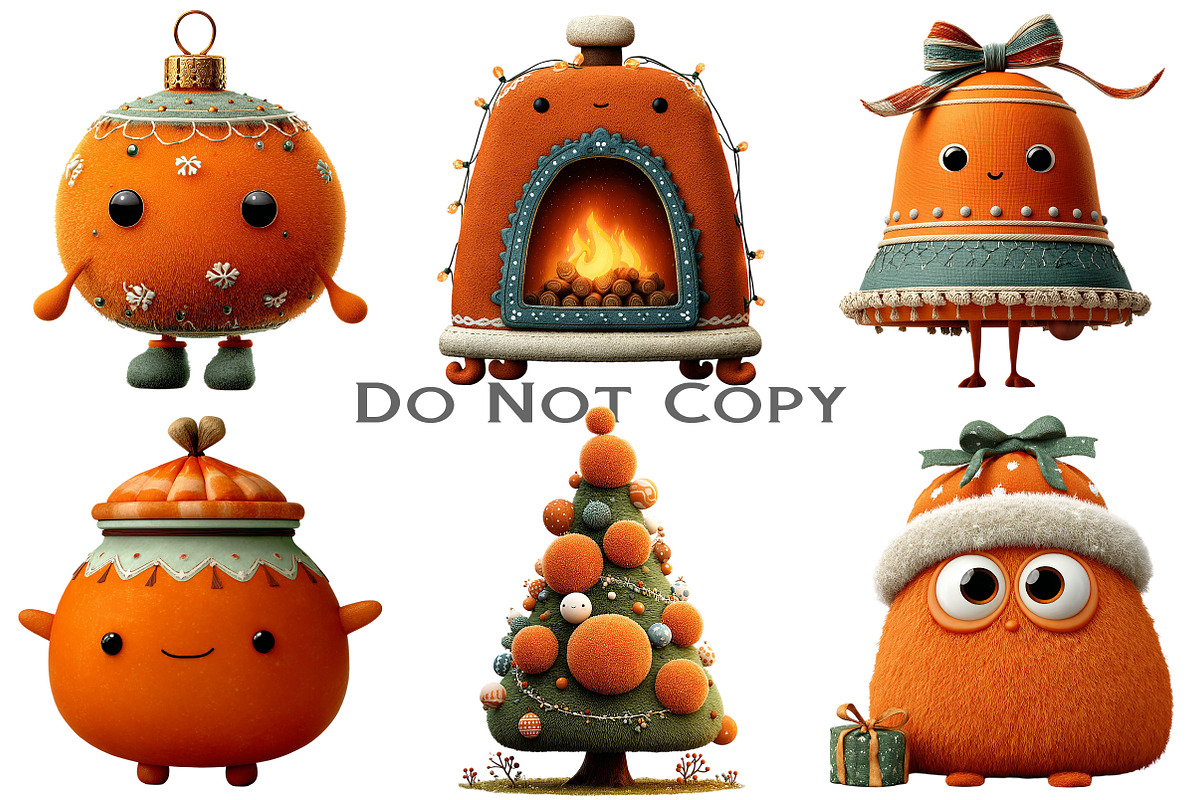 Cute Cartoon-Christmas Clipart, an Illustration by Craft Nest (Photo 9 of 10)