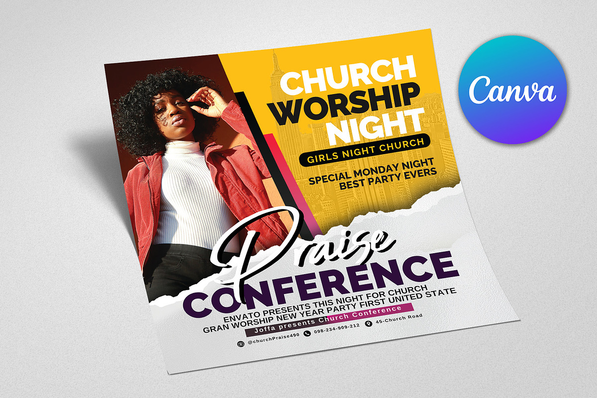 Church Canva Flyer preview 2