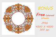 Wreath with flowers in folk style., a Brushes & More by dnapslvsk (Thumbnail 2 of 6)