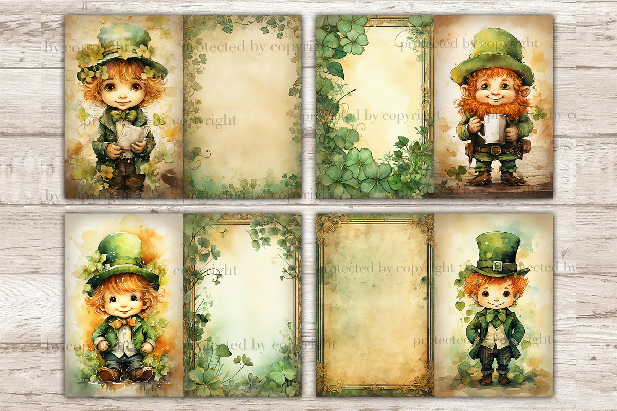 Cute Leprechaun Ephemera, a Seasonal Illustration by GlamArtZhanna (Photo 3 of 10)