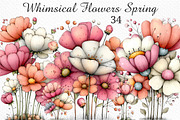 Whimsical Flowers Spring Clipart Png, an Illustration by Craft Nest (Thumbnail 1 of 11)