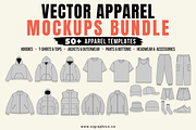 50+ Vector Apparel Mockups Bundle, a Hoody Mockup by S.i. Graphics (Thumbnail 1 of 4)