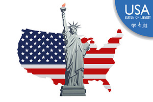 USA and Statue of Liberty