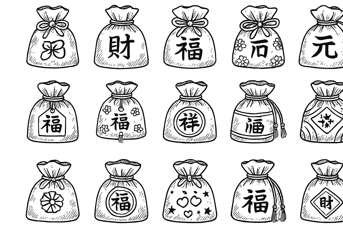Lucky Money Pouches, an Object Graphic by nikagraphic