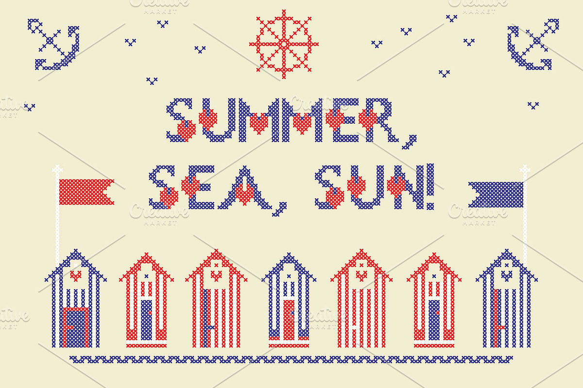 LOVELY-DAY-COLOR-CROSSSTICH font preview 6