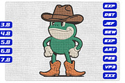 Vintage Cowboy Frog Machine Design, an Illustration by Purpose Ekbal (Thumbnail 1 of 3)