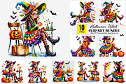 Halloween Witch PNG Clipart Bundle, a Graphic by Clipart Studio (Thumbnail 1 of 11)