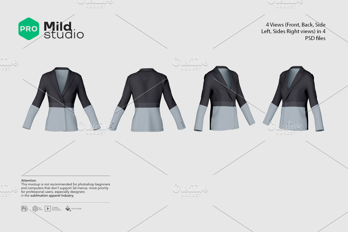 Blazer Mockup v01, a Shirt Mockup by Mildstudio (Photo 3 of 10)