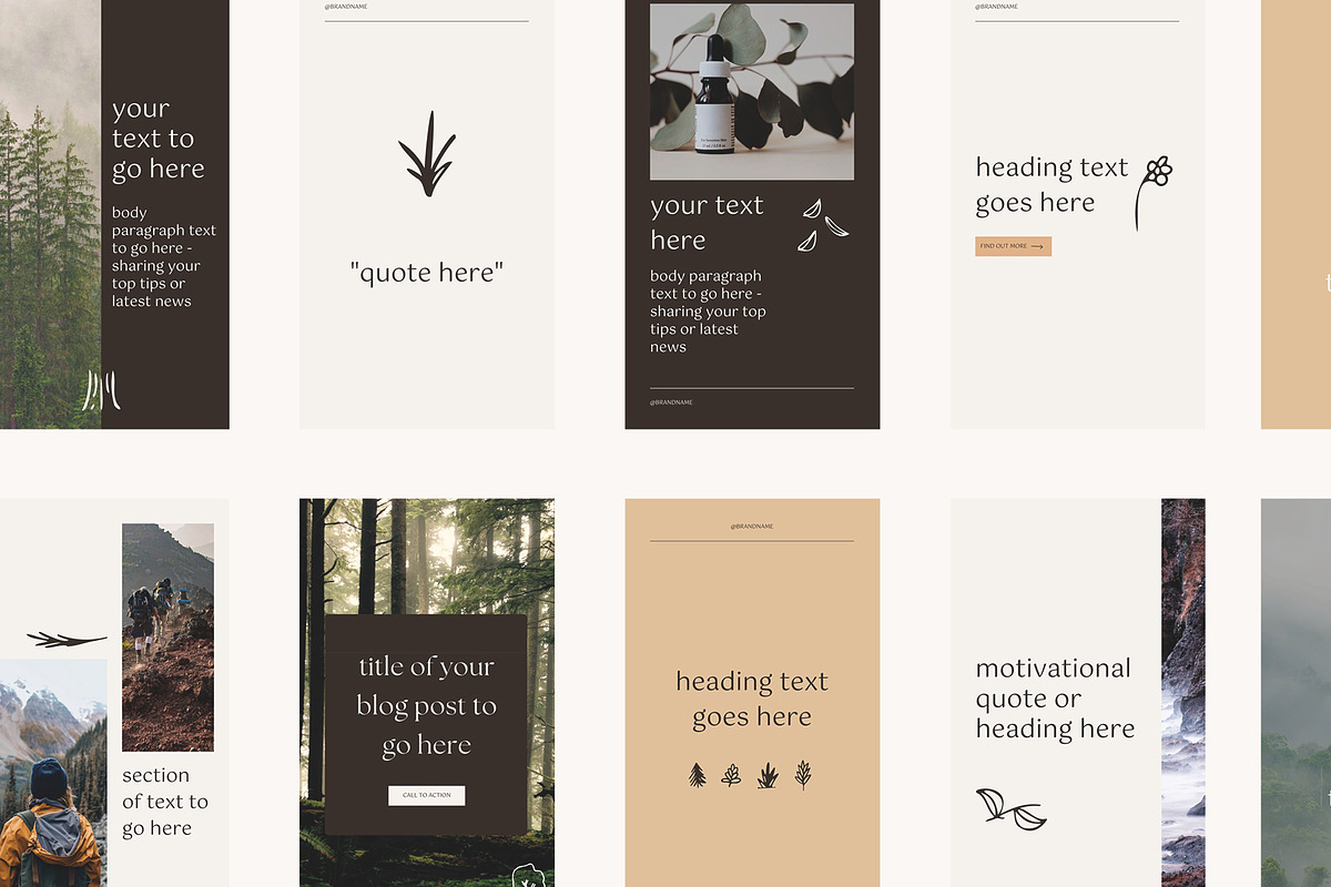 Nature Woodland Eco Social Templates, a Social Media Template by CreativeWilderness (Photo 9 of 12)