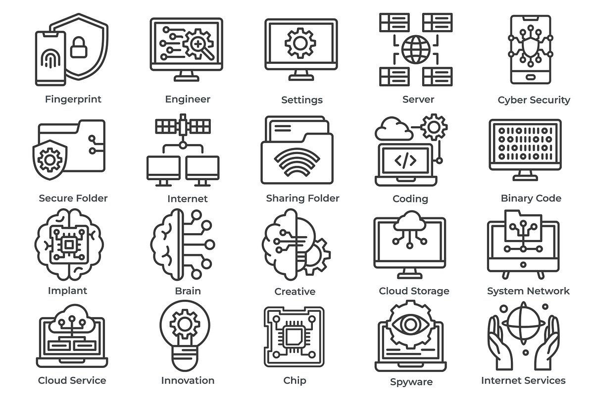 Technology and Digitalization Icons, an Icon by Tekuni (Photo 2 of 12)