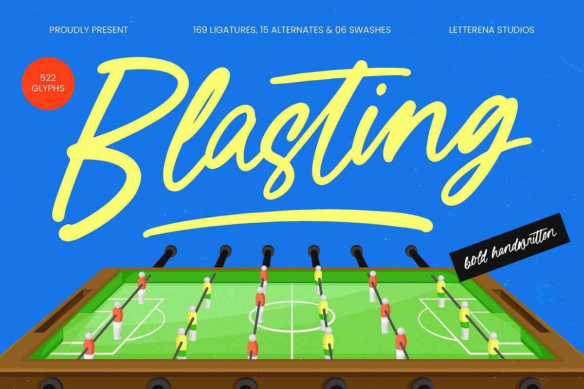 Blasting Bold Handwritten, a Script Font by Letterena Studios Script (Photo 1 of 10)