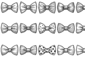 Stylish Bow Tie Collection, an Object Graphic by nikagraphic