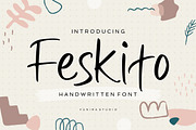 Feskito - Handwritten Font, a Handwritten Font by VUNIRA (Thumbnail 1 of 6)