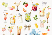 Happy Hour Cocktail Drinks Set, a Decorative Illustration by PaintPixelCo (Thumbnail 5 of 14)
