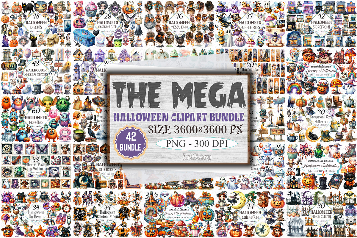 The Big Halloween Clipart PNG Bundle, a Graphic by designcity5 (Photo 1 of 4)