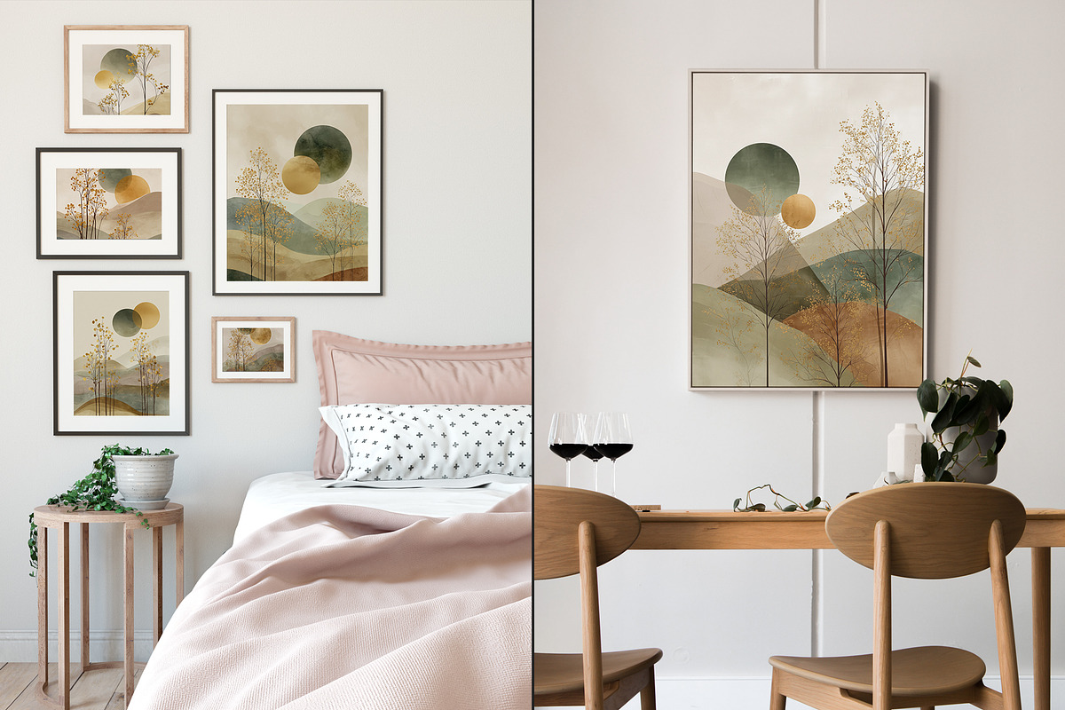 Modern Nature Landscape Illustration, a Decorative Illustration by Housui Patterns (Photo 5 of 12)