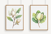 White Magnolia Watercolor Clipart, an Illustration by Libby Wishes (Thumbnail 7 of 7)