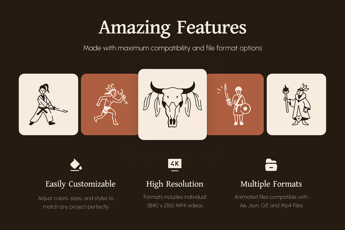 Animated Culture Doodle, an Outline Icon by Vectors Market (Photo 2 of 4)