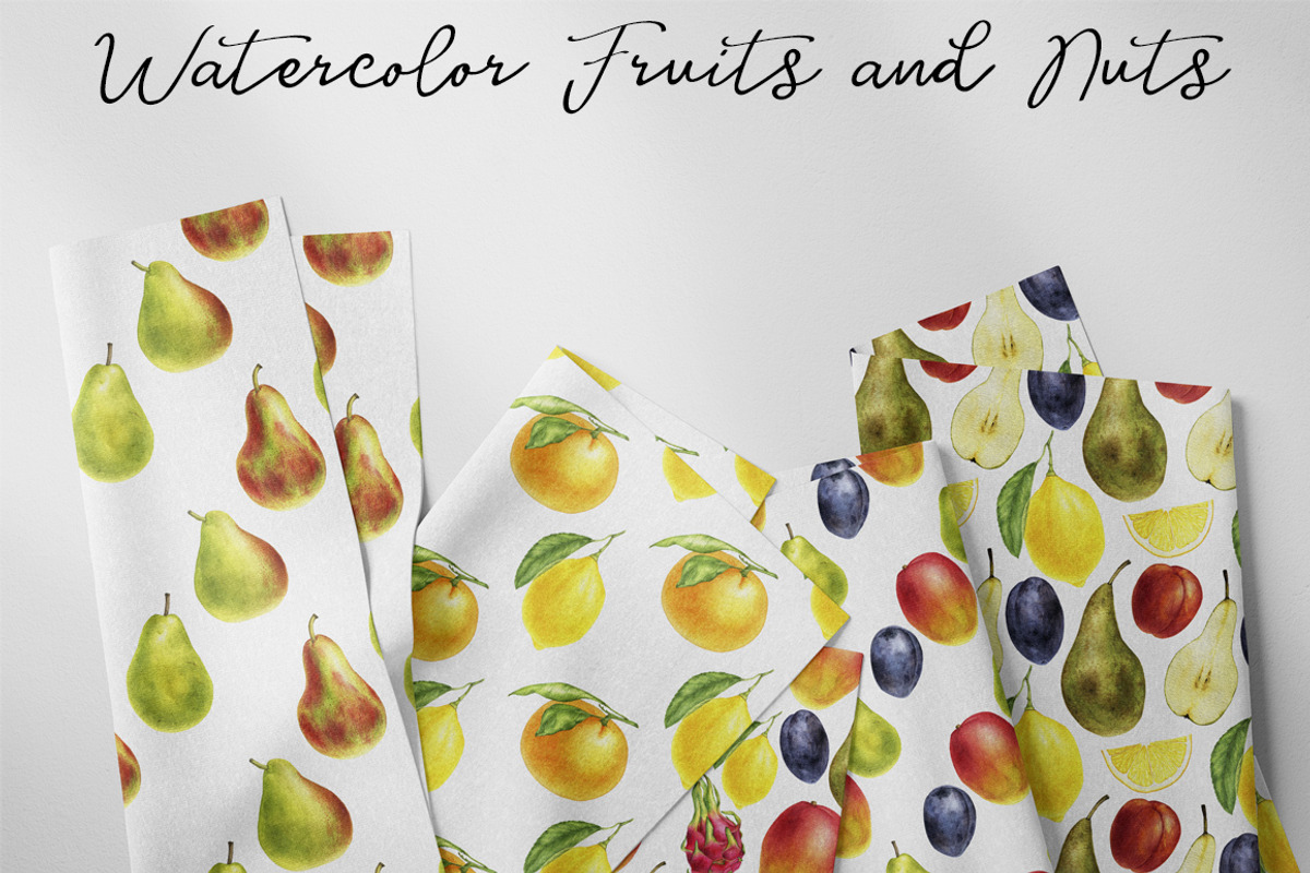 Watercolor Fruits and Nuts, an Object Graphic by cat_arch_angel (Photo 6 of 6)