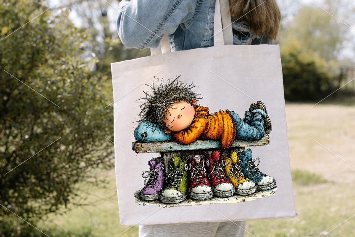 Quirky Lazy Child Clipart Bundle, an Illustration by Canvas Craft (Photo 5 of 7)