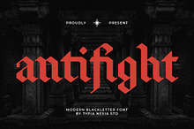 Antifight - Modern BlackletteR Font