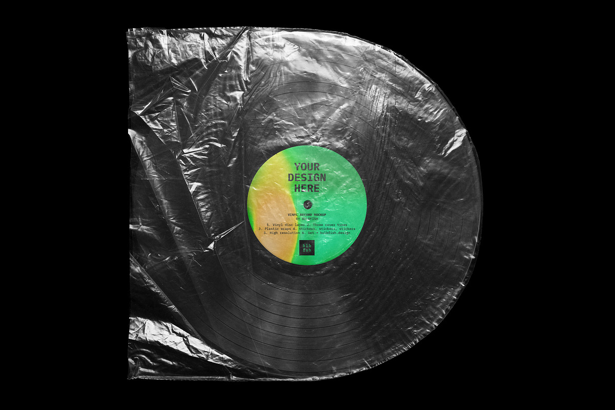 Vinyl Record Mockup, a Packaging Mockup by BULBFISH (Photo 7 of 10)