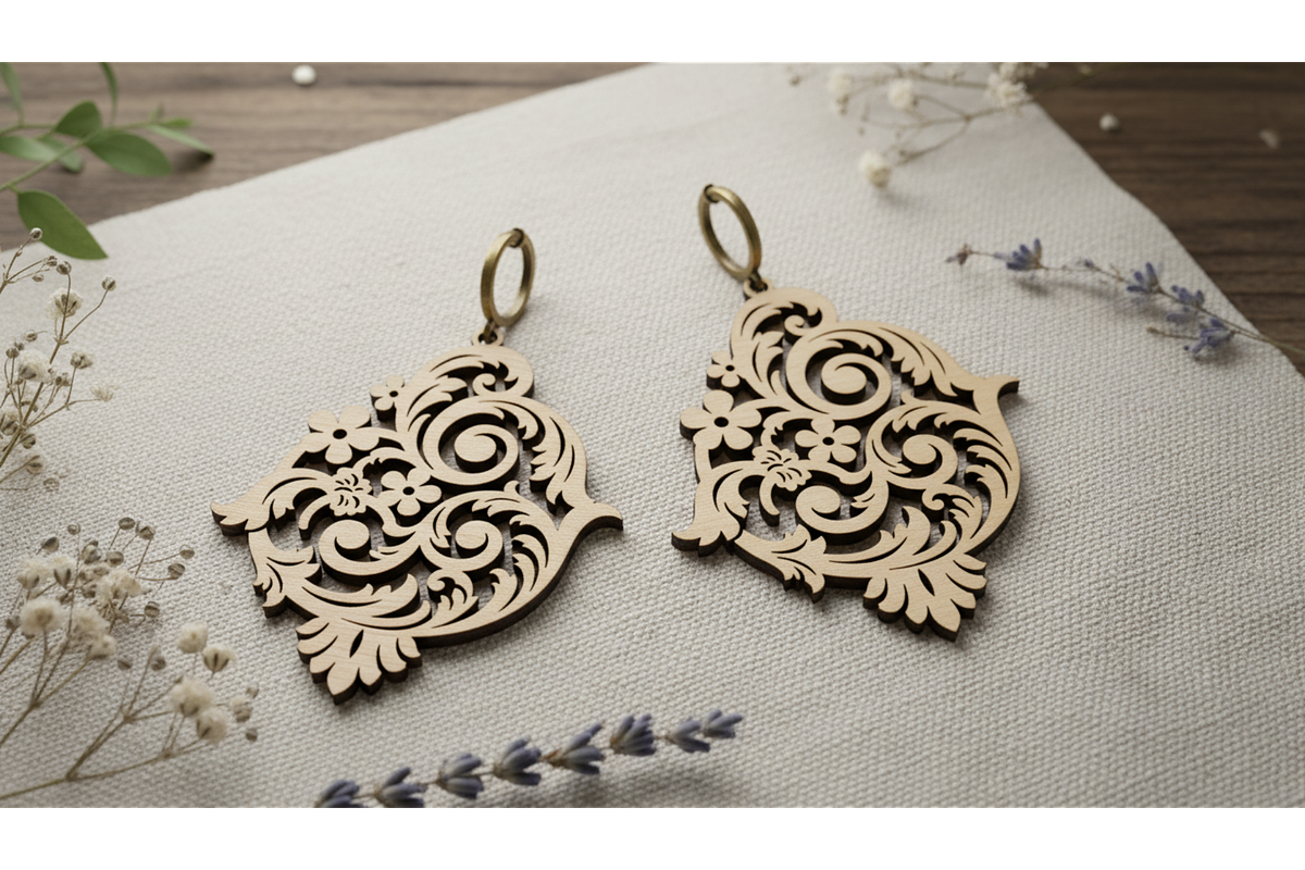 Bloom Laser Earring Bundle, a Graphic by musafir_fashion (Photo 4 of 11)