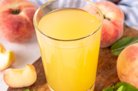 Flat chinese donuts fig peach juice