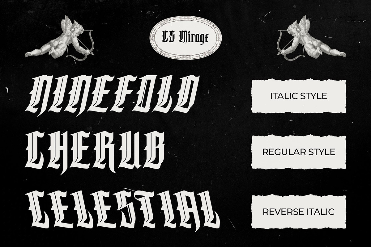 CS Mirage – Blackletter Font, a Blackletter Font by Craft Supply Co. (Photo 2 of 8)