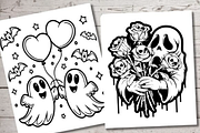 Spooky Valentine’s Day Coloring Page, a Seasonal Illustration by Ink Gallery (Thumbnail 8 of 8)