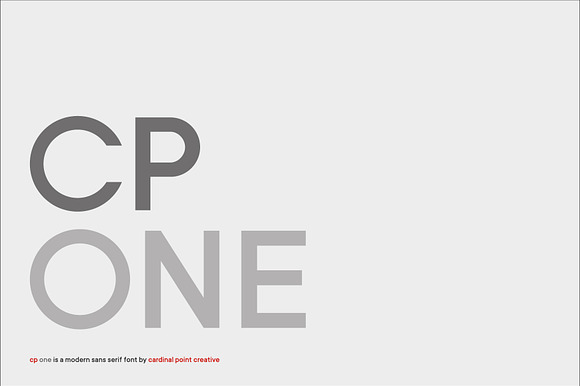 CP ONE Sans Serif Font Family preview 8