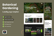 Botanical Garden Landing Page, a Landing Page Template by SLAB! Design (Thumbnail 1 of 4)