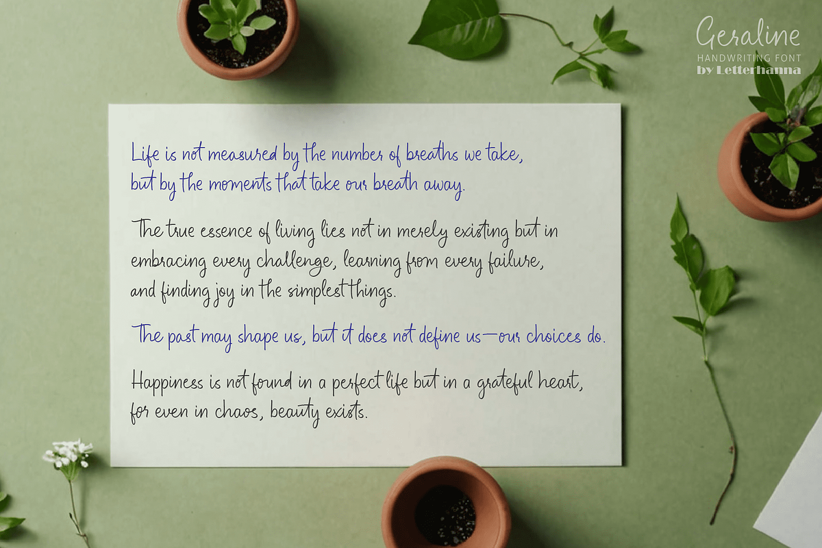 Geraline Font, a Handwritten Font by Letterhanna Studio (Photo 6 of 10)